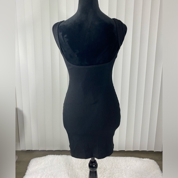 POSTER GRL Get Ur Digits Safety Pin Ribbed Tank Dress Bodycon Black Size XS - Picture 7 of 11